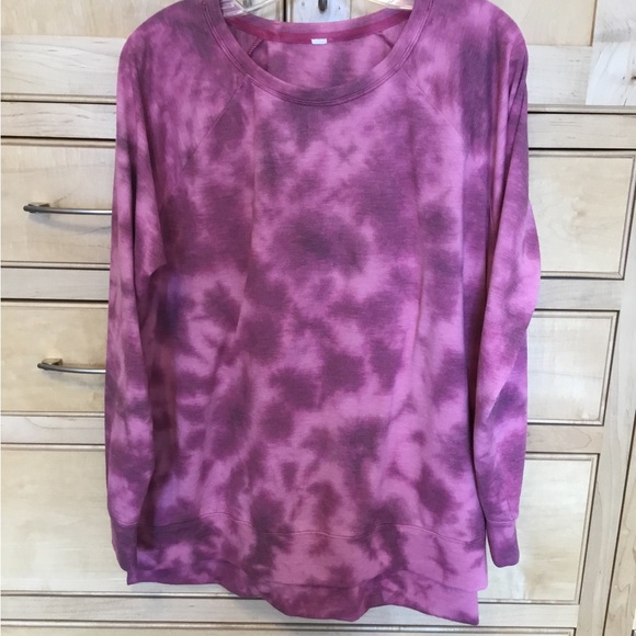 Lightweight sweatshirt women’s 1X. Shades of pink & mauve 4% spandex= stretchy - Picture 1 of 5
